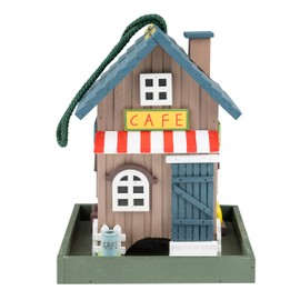 Clever Garden Hanging Birdhouse, Decorative Outdoor Bird Feeder for Hummingbirds and Wild Birds, Brown Café