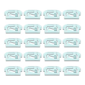 CNNELL White Windshield & Rear Window Trim Molding Clips Compatible with Chevy Monte Carlo/Buick Regal/Oldsmobile Cutlass 20 Clips 1654047#024 1-3/16" Wide x 9/16" Tall