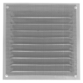 Amig - Square Aluminium Ventilation Grille with Mosquito Net | Ventilation Grille for Air Outlets | Ideal for Ceilings | Dimensions: 100 x 100 mm | Colour: Silver