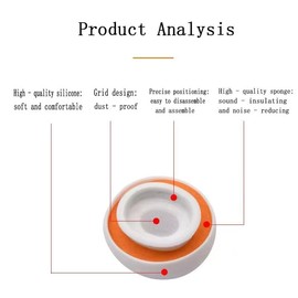 Foam Ear Tips Replacement Set with Cleaning Tool for AirPods Pro, 6 Pairs, Orange and White