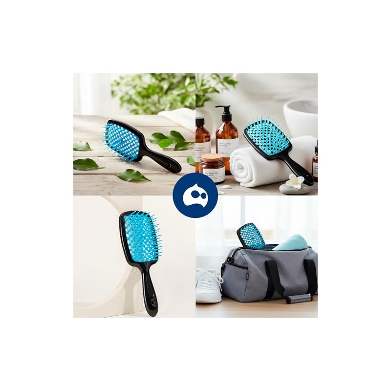 Bluelander Cepillo para Cabello Antinudos con Mango Ergonómico, Cepillado Sin
