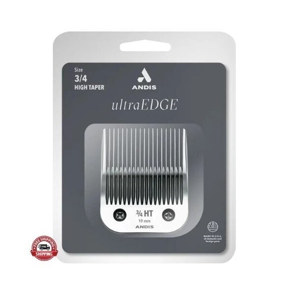 Andis Professional Ultraedge Detachable Blade Size 3/4 High Taper 19mm