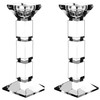 Crystal Candle Holders Set of 2-8" Tall Candlestick Holder for