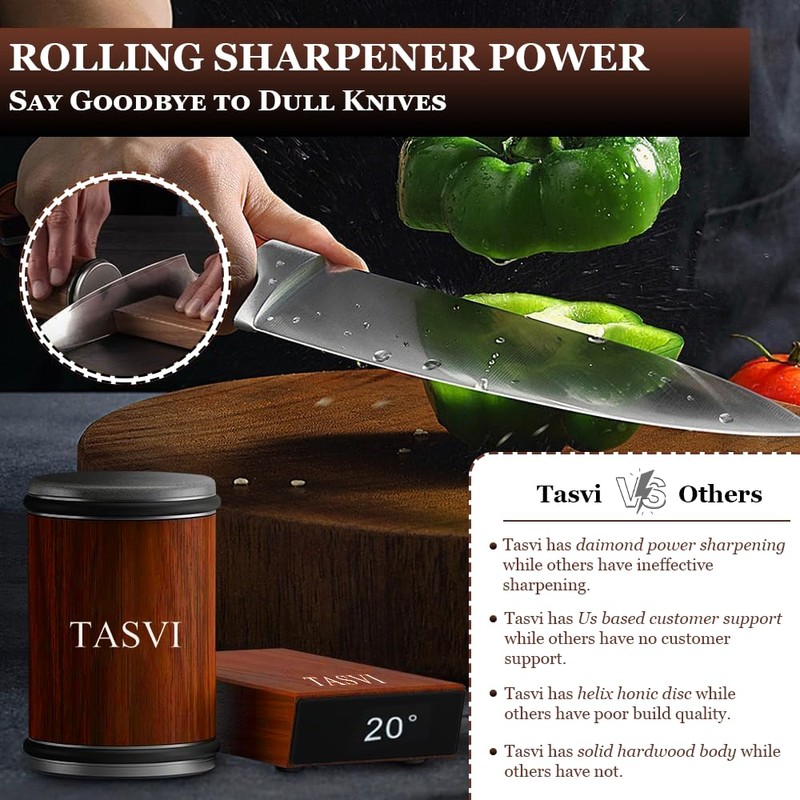 Rolling Knife Sharpener Tool Kit - Effortlessly Sharpen Blades with