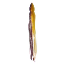 8" Octopus Skirt | UV Trolling Lure Replacement Skirt | 2 Pack (Brown/Yellow/Holo Fleck)
