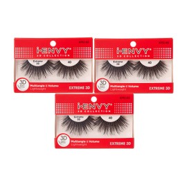 i-Envy 3 Pairs False Eyelashes 3D Glam Collection Multi-angle & Volume Extreme Lashes