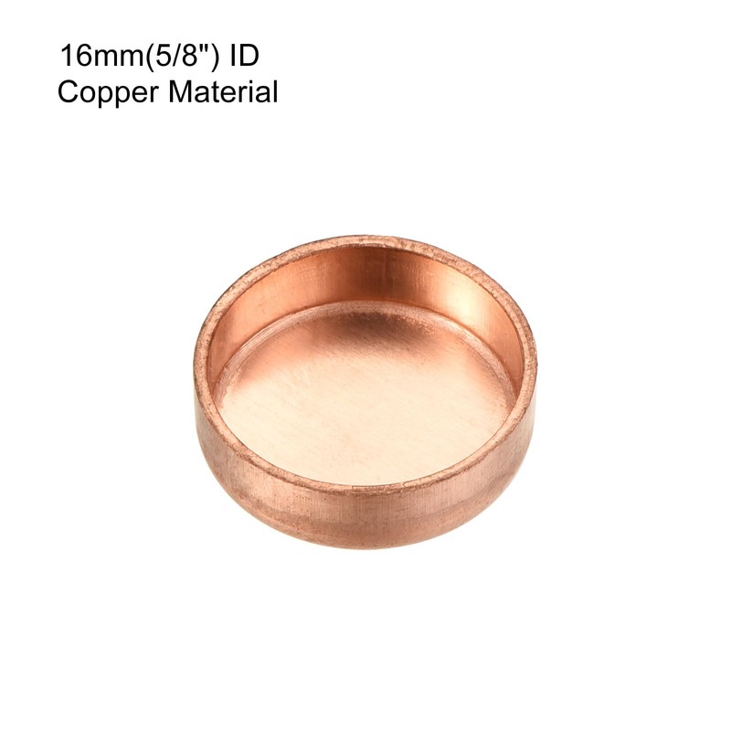 MECCANIXITY Copper End Cap Pipe Fitting Sweat Plug Connection 16mm(5/8")