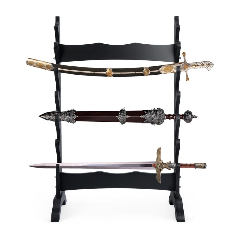 lukar 6 Tier Sword Stand Floor, Multilayer Sword Display Stand,
