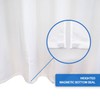 YISURE Split Shower Curtain for Bath Sliding Transfer Bench, White