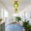 KLSS Green Semi Flush Mount Ceiling Light,Modern Farmhouse Ceiling Light