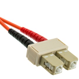 SC / ST, Multimode, Duplex Fiber Optic Cable, 62.5/125, 1 Meter (3.3ft)