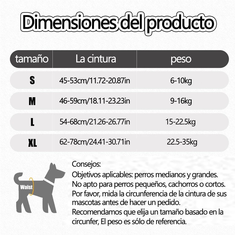 WEZCHUGHAOL Arnés de Elevación para Perro, Rear Support Harness, Arneses