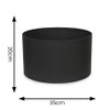 MiniSun MiniSun | Medium Modern Charcoal Grey Drum Light Shade