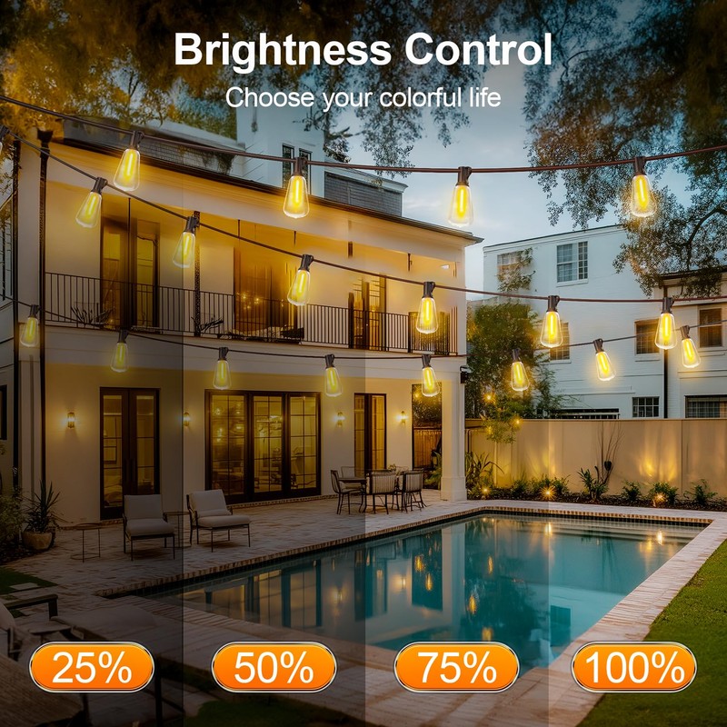 Outdoor String Led Patio Lights - 100Ft 30M Outside Waterproof