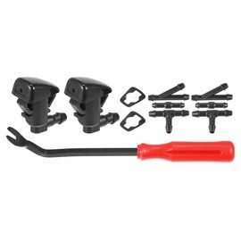 X AUTOHAUX 11pcs Front Windshield Wiper Washer Nozzle Spray Jet Kit 68260443AA for Jeep Grand Cherokee 2011-2018