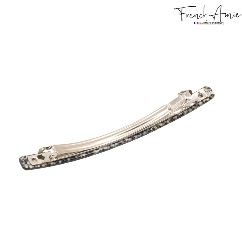 French Amie Long and Thin Handmade Celluloid Black White Opera