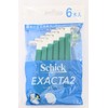 Schick EXACTA2 Fixed 2-Blade Disposable Razors, Set of 6