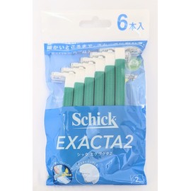 Schick EXACTA2 Fixed 2-Blade Disposable Razors, Set of 6