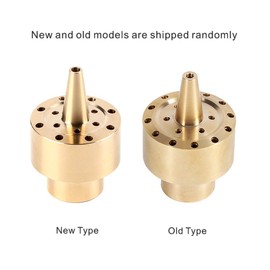 Fdit 1/4" / 1/2" / 3/4" Brass Column Fountain Nozzle Garden Pond Fountain Water Nozzle Porous Scattering Sprinkler Spray Head Gold(1/4")