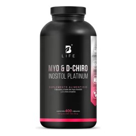 Myo y D-Chiro Inositol Con 400 Cápsulas Ratio 40:1 - 2000mg por porción | Apoya el Equilibrio, el Metabolismo y el Bienestar Femenino | Suplemento Mujer | Más porciones por bote | B Life