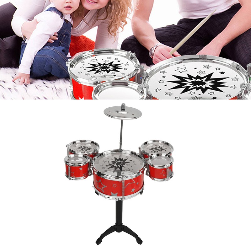 Toddler Jazz Drum Kit Hand Eye Coordination High Safety Sturdy
