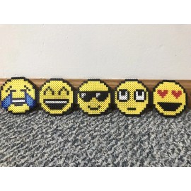 Handmade Perler Beads Emojis Pixel Art
