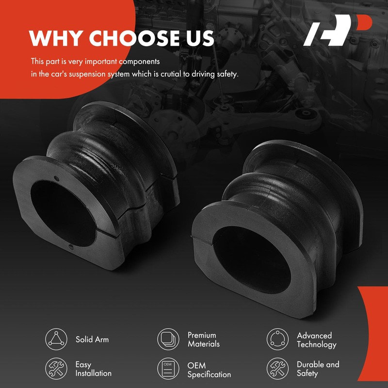 A-Premium 2 x Front To Frame Sway Bar Bushing Kit,