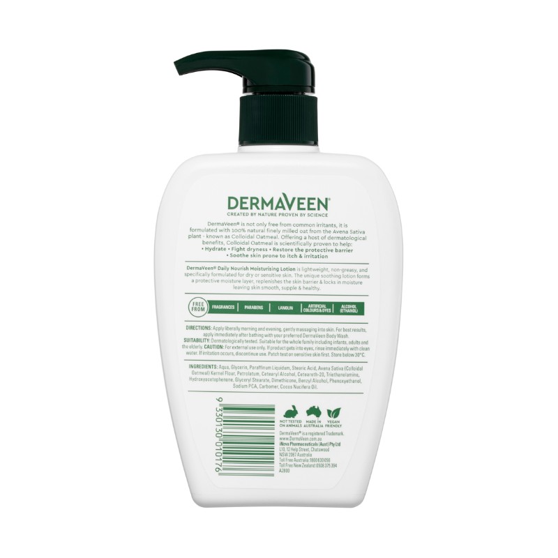 DermaVeen Daily Nourish Moisturising Lotion 500mL Pump