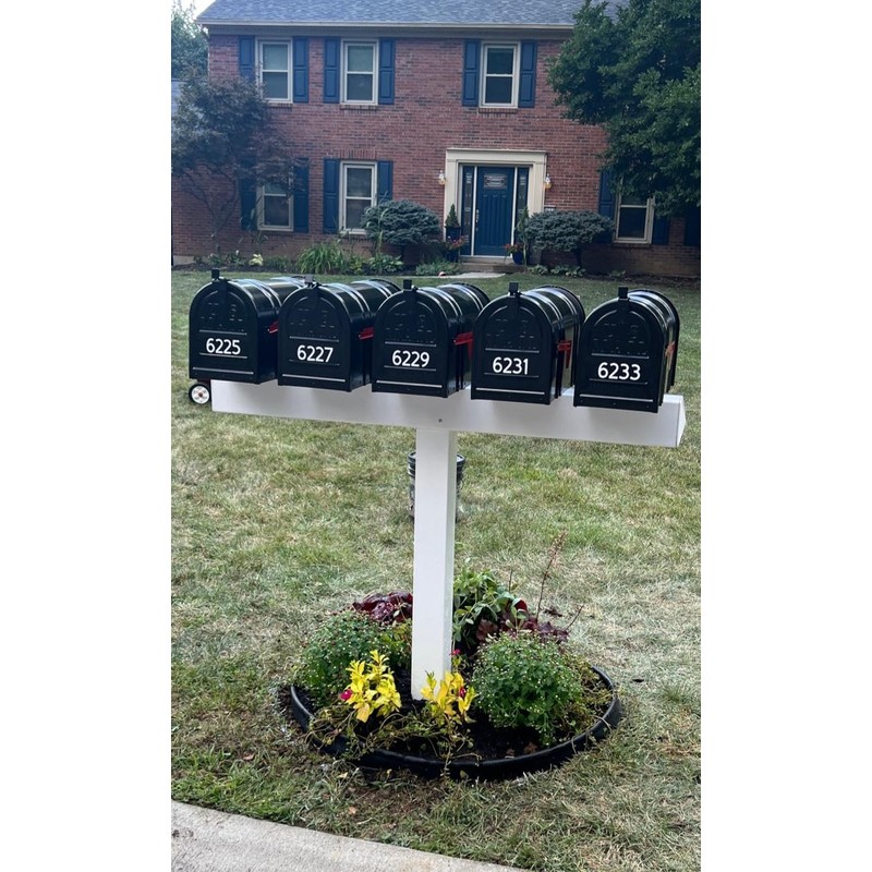 Handy Post for 5 S,M,L Mailboxes, 42-in x 54-in, Heavy