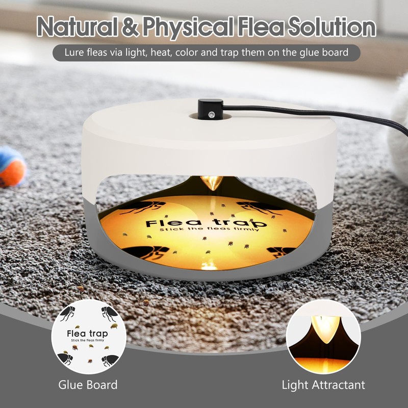 2 Pack Flea Traps for Inside Your Home, Indoor Flea