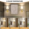 Battery Operated Wall Sconces Set of 2, Gold Rechargeable Wall