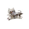 2pcs Cute Acetate Cat Hair Claw, Diamond Animal Hair Clip
