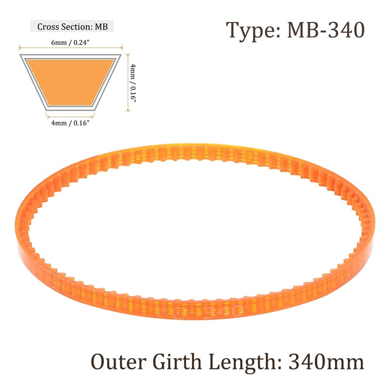 Kozelo MB340 Standard Sewing Machine Motor Belt [340mm Perimeter x