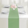 2PCS Sage Green Satin Table Runner 12 x 108 Inch