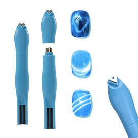 XEAOHESY 1 Piece Heart Cat Eye Magnet for Nails Sky Blue Removable 3-in-1 Nail Magnets for Nail Art Magnet for Cat Eye Gel Polish