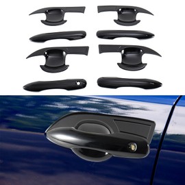 Exterior Door Handle Bowl Covers Compatible with Toyota Corolla 2025 2024 2023 2022 2021 2020 No SKH ABS Glossy Black