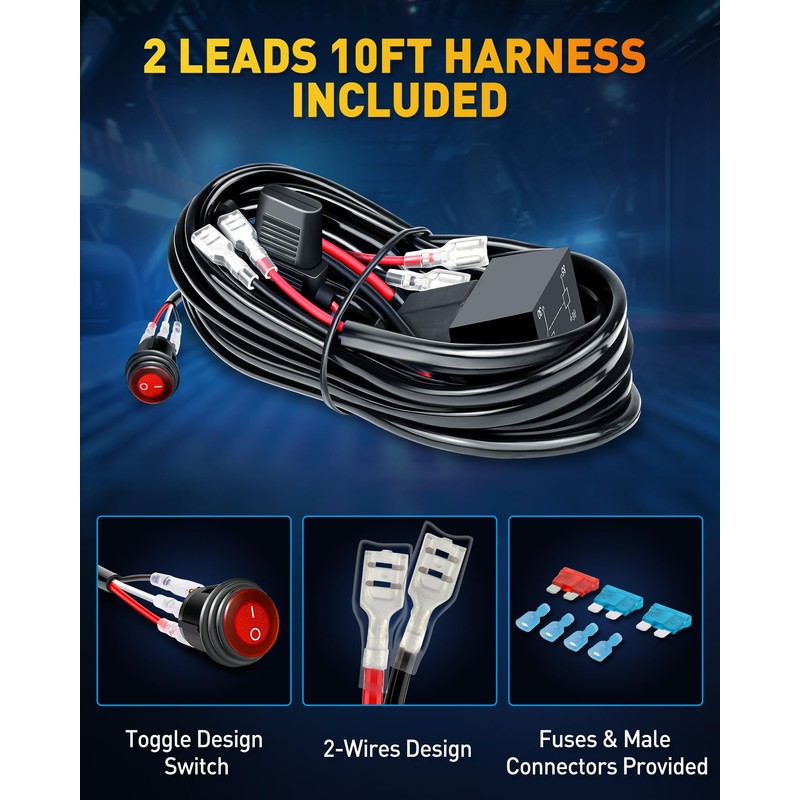 NAOEVO 4 Inch LED Pod Lights, Spot Flood LED Fog/Driving/Off