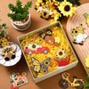40pcs Sunflower Wooden Ornament Yellow Daisy Gnome Hanging Wood Pendant