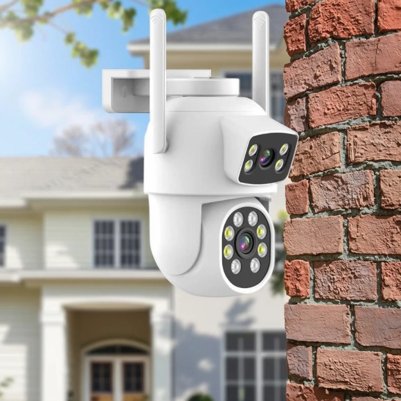 WiFi Wireless Dual Lens 4MP HD Home Security Camera Pan