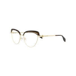 Alexander McQueen Cat Eye Optical Frames Gold Gold Transparent Luxury Eyewear Made In Italy Metal Frame Designer Fashion for Everyday Luxury