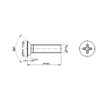 M5 (5mm x 40mm) Phillips Countersunk Machine Screws Flat Head