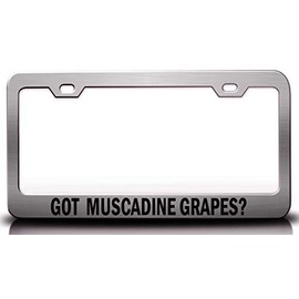 Custom Brother - GOT Muscadine Grapes? Food Vegetable Fruit Metal Car SUV Truck License Plate Frame Ch z18