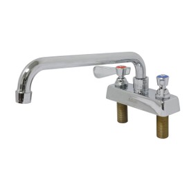 AA-402G Faucet 4" Commercial Deck Mount Faucet with AA-008G Heavy Duty Swivel 8" Spout