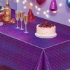 2 Pcs Purple Holographic Laser Tablecloths with Shimmering Stars Table