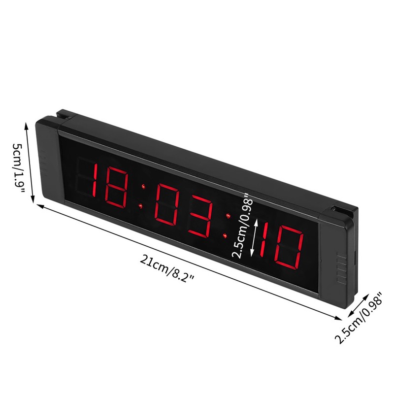 LED Remote Wall Clock Prscise Timer Stopwatch for Fitness Training