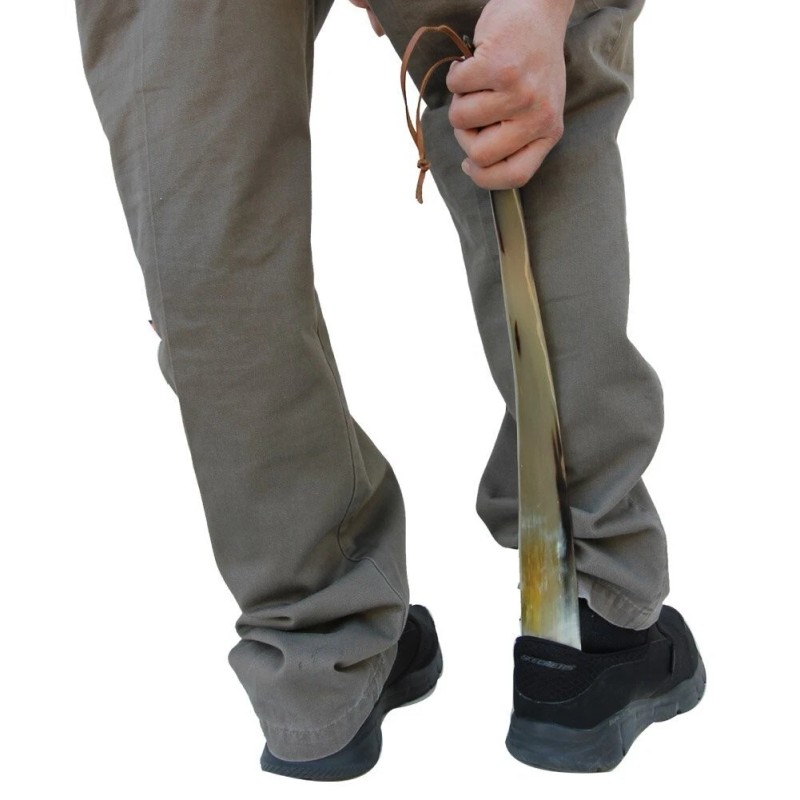 5MOONSUN5 Shoe Horn Made with Real Horn Handmade Long Grip