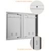 GarveeLife 26W x 24H Inch Stainless Steel Doors for Outdoor