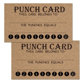 50 Rewards Punch Cards - Incentive Cards for Kids, Students, Teachers, Business & Classroom Rewards