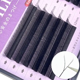 Musegetes Eyelash EE-143 Eyelash Extensions Exclusive Fake Mink Lash Extensions Light Soft Eyelash Extensions Special Y Type 0.07 Curl C Length 8-12 mm Mixed Black Black