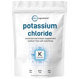 Potassium Chloride Powder, 1 KG (35 Ounce) | Salt Substitute & Essential Hydration Electrolyte Supplement | Supports Mineral Balance, Heart, Joint, and Immune Health | Filler Free, Dissolves Easily